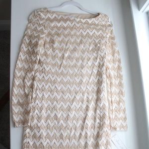 Jessica H Party Dress with Gold Sparkle NWT